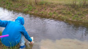 zelf bootjes maken en laten varen in de beek